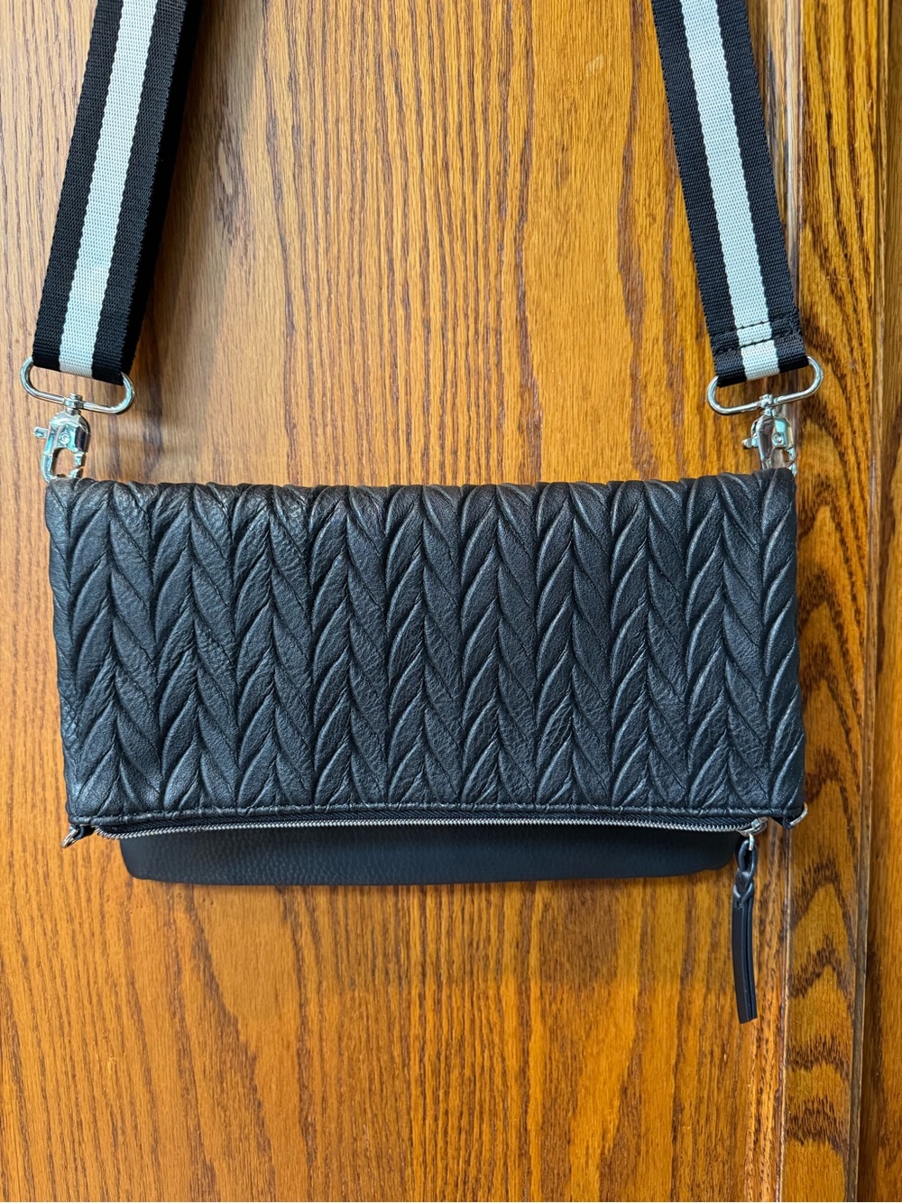 EUC 🖤Stella & Dot 🖤 Black Waverly Petite Convertible Clutch/Crossbody